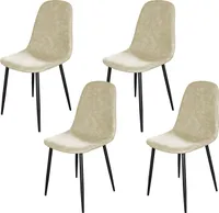 Esszimmerstuhl Kunstleder 4er Set Savannah Creme