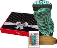 GESCHENKELAMPE 3D LED Nachttischlampe Dentist 3D Bürolicht Geschenk für Zahnarzt und Praxis
