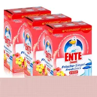 3x WC Ente Frische Siegel Nachfüller Blüten Oase