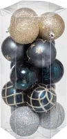 Weihnachtskugeln aus Kunststoff, Ø 5 cm, 15er-Set