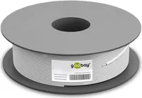 Goobay 57293 Zewnętrzny kabel sieciowy CAT 6, U/UTP, czarny, 100 m - mieszanka miedzi CCA do zastosowań SOHO, AWG 23/1 (pełny), PE
