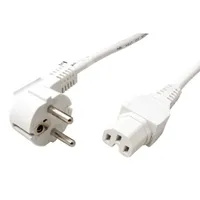 GOOBAY Kabel síťový, CEE 7/7(M) -  IEC320 C15, 2m, bílý (19.92.0061)