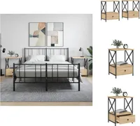 vidaXL Nachttische 2 Stk. Sonoma-Eiche 50x41x65 cm Holzwerkstoff -  Nachttische