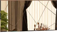 Rechteckiger Spiegel Eilish mit asymmetrischem Karo-Muster im Glas, bronze transparent, 120x60 cm, 9123