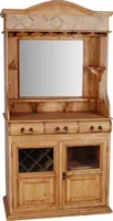 MiaMöbel Barschrank Mexico Möbel 98x193x52 cm Landhausstil Massivholz Pinie Honig