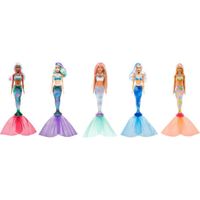 Barbie GTP43 Color Reveal Puppe Meerjungfrau mit 7 Überraschungen 