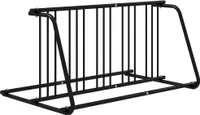 Stojak rowerowy DURHAND Stojak rowerowy Stojak wielokrotny Stojak rowerowy Odporny na warunki atmosferyczne do 6 rowerów po obu stronach 155 x 100 x 75 cm, stalowy czarny