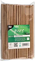 Papstar Trinkhalme Papier pure braun