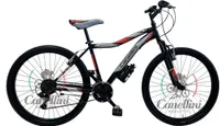 Kinderfahrrad MTB Canellini VORTEX 26" 18V - Schwarz/Rot