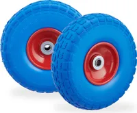 relaxdays Sackkarrenrad PU im 2er Set