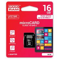 Speicherkarte MicroCARD microSDHC Karte 16GB Speicher Class 10 UHS-I mit Adapter