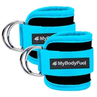 MyBodyFuel Knöchelriemen Fitness, Ankle Strap für Kabelzug, Knöchelband für Beintraining, 2 Stück (Hellblau)
