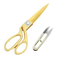 Handi Stitch Schneiderschere Gold Stoffschere mit Fadenschneider - Profi Textilschere Scharf 25,4cm aus Edelstahl – Goldene Schere Schneidet Stoff,