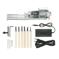 100W Mini Drehmaschine Drechselbank Perlen Poliermaschine Holz DIY Werkzeug A4E3