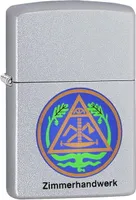 Zippo Satin Chrome Zimmerhandwerk 2013 Feuerzeug