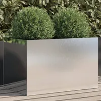 vidaXL Strieborný kvetináč 62x40x39 cm z nerezovej ocele