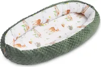 SENSILLO Baby Nestchen Kokon Neugeborene Baumwolle Reisebett 70x30 Grüne Ecke