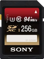 Sony SFG2UX2, 256 GB, SDXC, Klasse 10, UHS-I, 94 MB/s, Schwarz