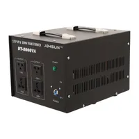 Transformator przetwornicy napięcia, moc 4500 W, podwójne gniazda USA i UE, czarny