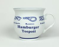 Hamburger Teepott mit Seemannsknoten bauchig