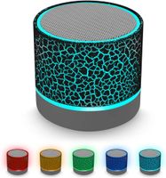 Portable Wireless Mini Bluetooth Speaker,AI Super Bass Stereo Rechargeable Speaker with LED Lights