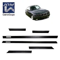 Türleisten SET Schwarz Zierleisten passt für BMW E36 Limousine