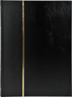 Exacompta Briefmarken Einsteckalbum Halbleder 16 Seiten 165x225cm Schwarz 26131E