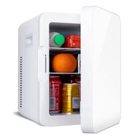 Puluomis 10L Kühlbox Warmhaltebox 2 in 1 Mini elektrisch Kühlschrank tragebar, für Kosmetik Camping Zuhause Auto Reise Ausflug 12V/220V /230V Weiß