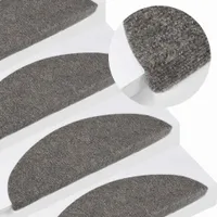 vidaXL Samolepicí podložky na schůdky 15 ks 56x17x3 cm šedá