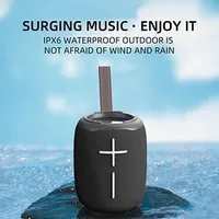 Tragbarer Bluetooth Lautsprecher Bluetooth Box Bluetooth-Lautsprecher 360° Stereo Sound Wasserdicht Musikbox Soundbox für Reisen-Schwarz