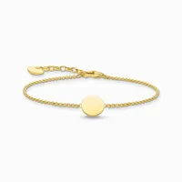 THOMAS SABO Armband Coin-Anhänger gelbvergoldet - Gravur mög