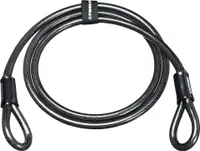 Trelock 8002155 Schlaufenkabel 2 Schlaufen Ø12mm ZS 180/180/12, 180 cm, schwarz (1 Stück)