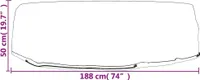 vidaXL Abdeckungen für Lounge-Insel 2 Stk. 8 Ösen Ø188x50 cm Rund