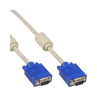 InLine® S-VGA Kabel, 15pol HD Stecker / Stecker, beige, 10m