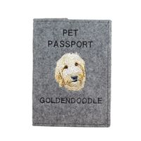 Art-Dog Reisepasshülle Handgefertigt Muster, 17x12,5cm, Goldendoodle