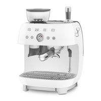 SMEG Manuelle Espresso-Kaffeemaschine mit Kaffeemühle Weiß