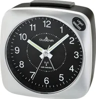 DUGENA 4460606 Wecker Funkwecker Alarm Analog schwarz silber