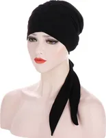 Turban-Mütze für Damen, einfarbig, hochelastisch, schweißabsorbierend, atmungsaktiv, fusselfrei, dekorativ, maschinenwaschbar, vorgebundene Kopftücher, Damen-Kopfbedeckung, Turban für Männer