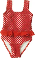 PLAYSHOES 461039_74/80, Weiblich, Schwimmanzug, Rot, Weiß, Muster, Elasthan, Polyamid, 1 Stück(e)