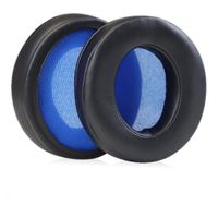 1 Paar Schwammhüllen aus Proteinleder, schwarz, blau, Mesh-Ohrenschützer für Razer Kraken BT Bluetooth-Headset Kitty Edition