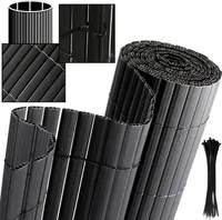 PVC Sichtschutzmatte PVC Sichtschutzzaun Anthrazit Windschutz fur Garten Balkon und Terrasse 80x300cm