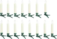 Livarno Home Weihnachts Christbaumkerzen LED kabellos Fernbedienung 15er Creme