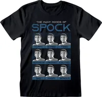 Star Trek Tričko M Schwarz Uni Mnoho nálad Spocka