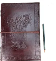 ROOGU Rodokmen [L] * Poznámka Náčrtky Kožená kniha Medium Vintage Retro Indie