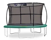 trampolina z siatką zabezpieczającą JumpPod Classic 366 cm zielona