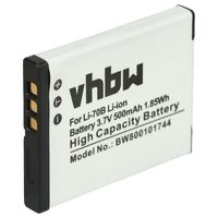 vhbw 1x Akku Ersatz für Olympus Li70B, Li-70B für Kamera (500 mAh, 3,6 V, Li-Ion)