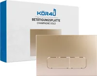 kör4u Betätigungsplatte passend zu Geberit Sigma UP320 & Delta UP100, Drücker abgerundet, champagne gold