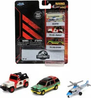 Jada Toys 253251012 - Jurassic Park 3-Pack A Nano Cars - Modellauto