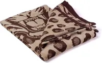PHLOX Strandtuch 90 x160 cm Badetuch Strandlaken Handtuch Velours - 100% Baumwolle - 580 gram - Weich - Tiger