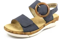 Remonte Riemchensandalen - Himmelblau Leder Größe: 43 Normal